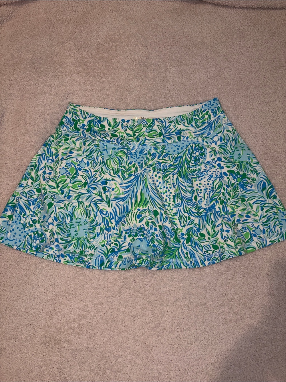 Lily Pulitzer Women's Floral Tennis Skirt in Blue & Green